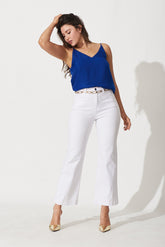 Cobalt Satin Cami Blouse